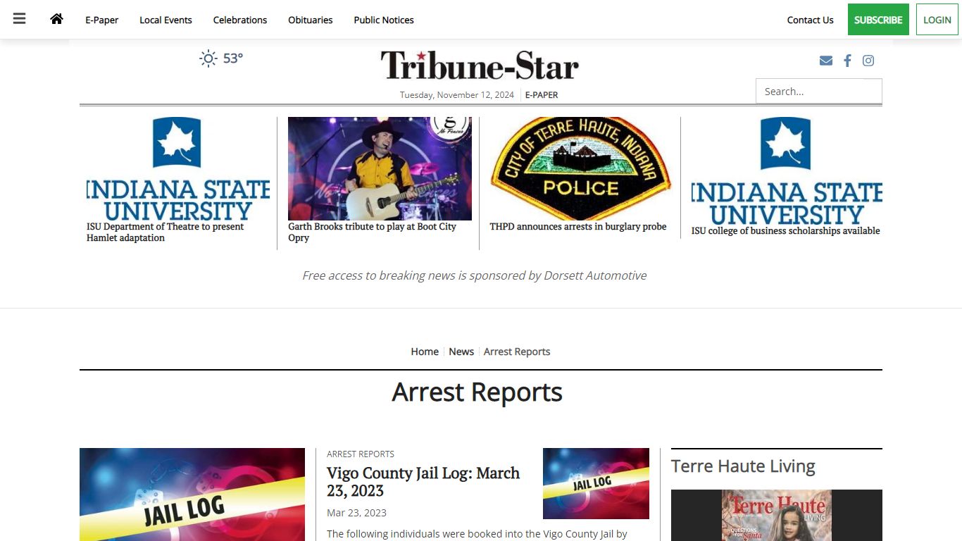 Arrest Reports | tribstar.com - Terre Haute Tribune-Star